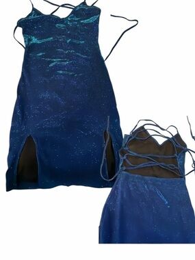 Blue Strappy Mini Dress Like New XS